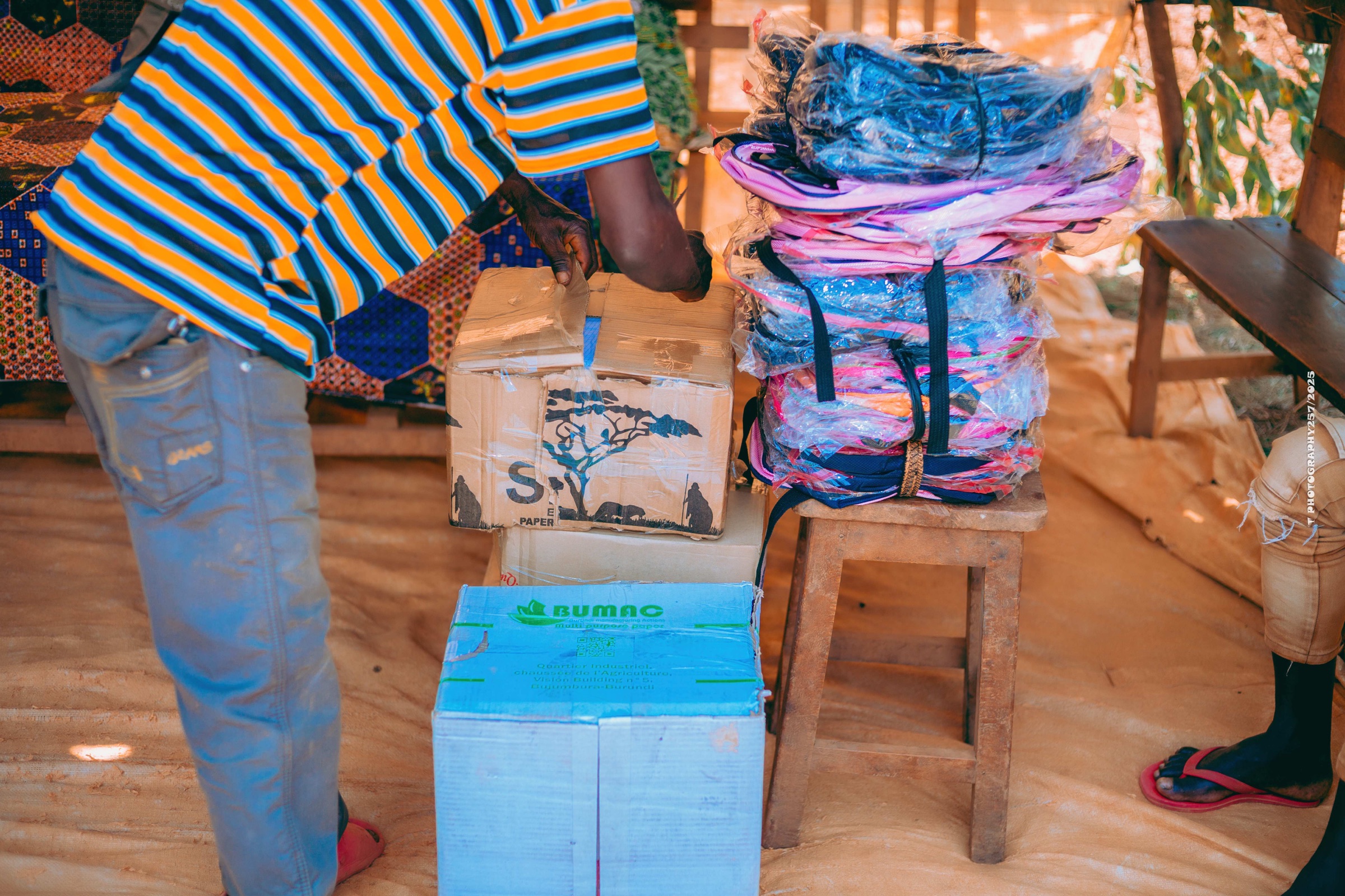 School supplies prepared for students in Burundi